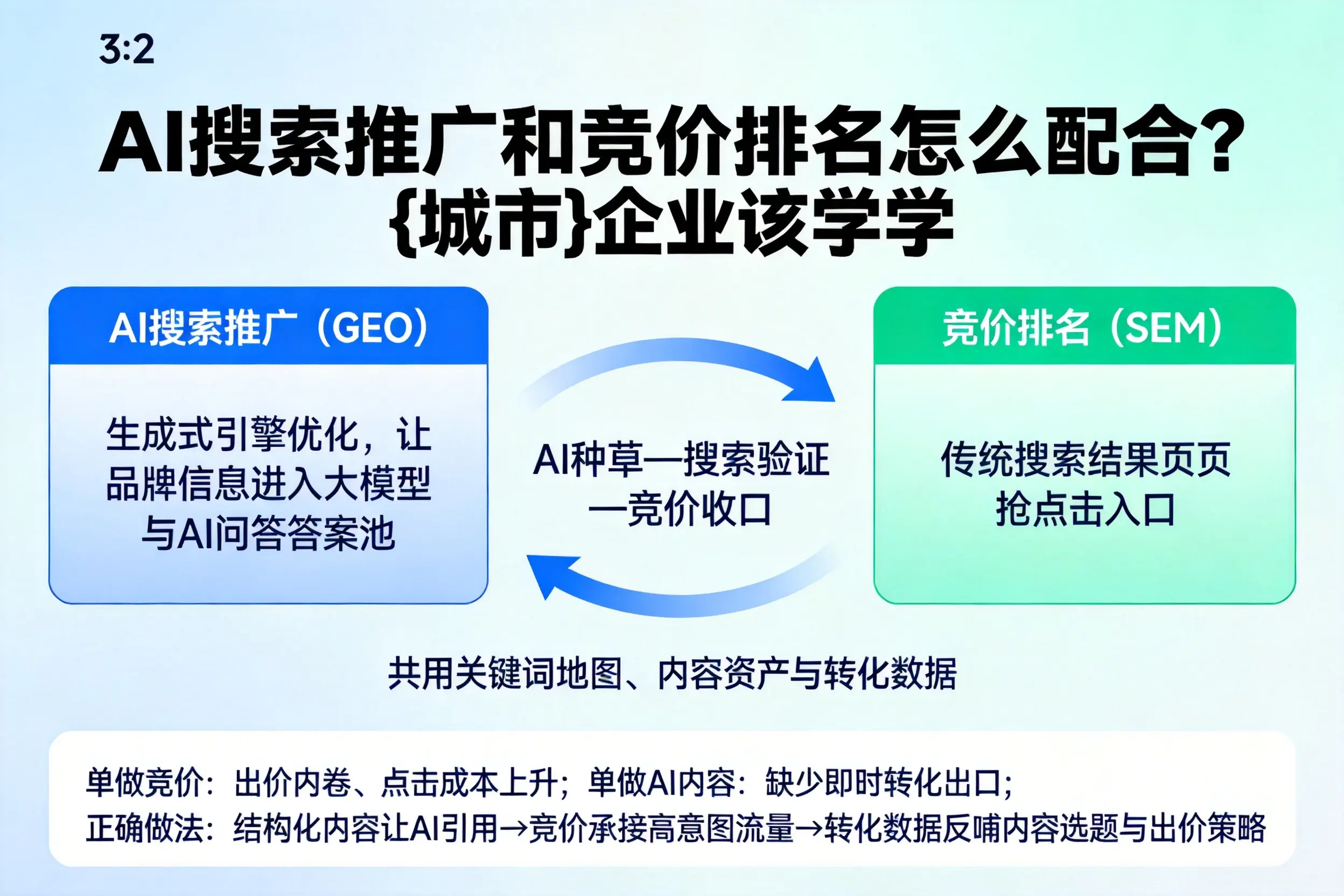 AI搜索推广和竞价排名怎么配合？呼伦贝尔企业该学学