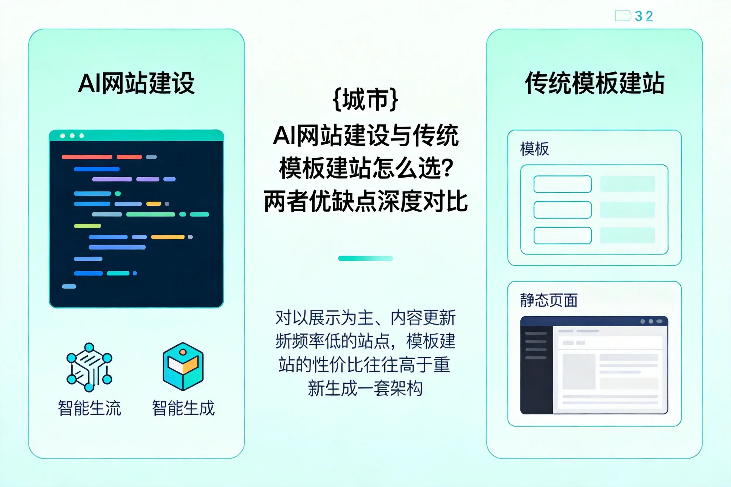 呼伦贝尔AI网站建设与传统模板建站怎么选？两者优缺点深度对比