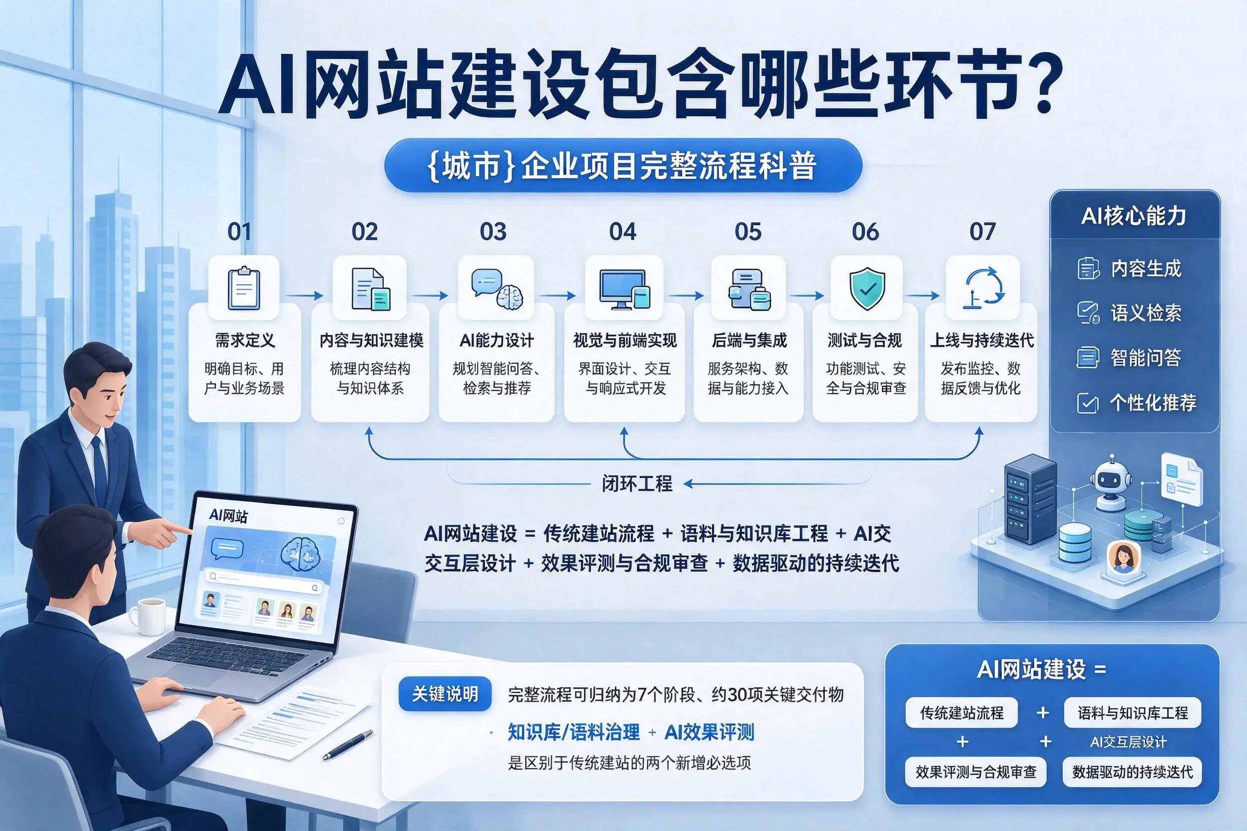 AI网站建设包含哪些环节？呼伦贝尔企业项目完整流程科普