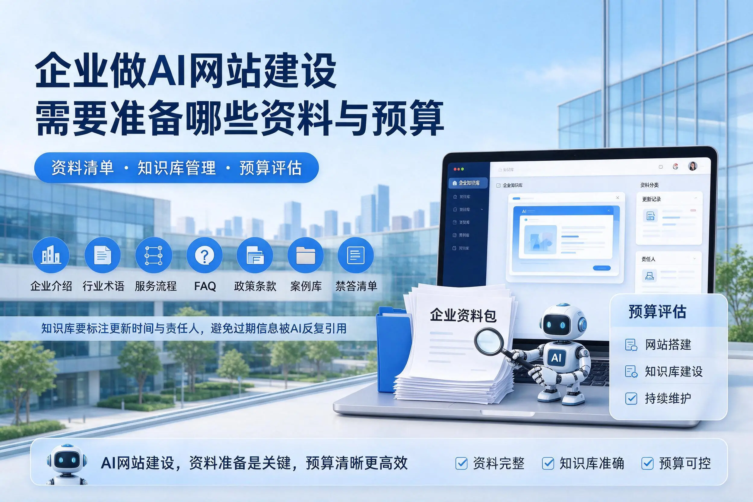 呼伦贝尔企业做AI网站建设需要准备哪些资料与预算